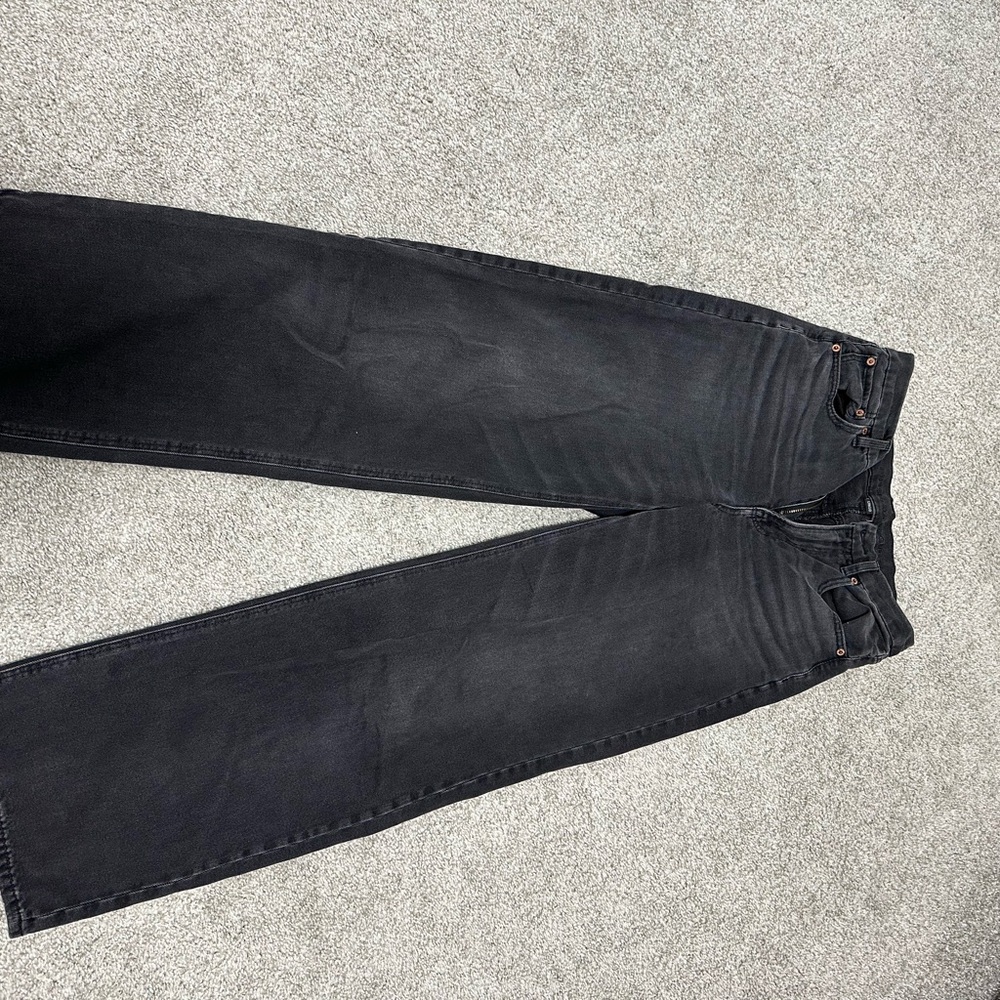 American Eagle Outfitters Women's Black Straight Jeans